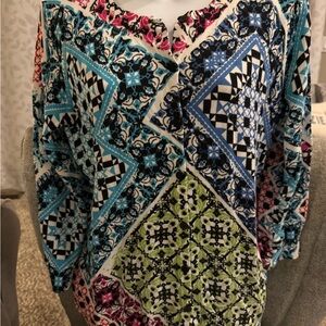 Joseph A Multicolor Geometric Pattern cardigan